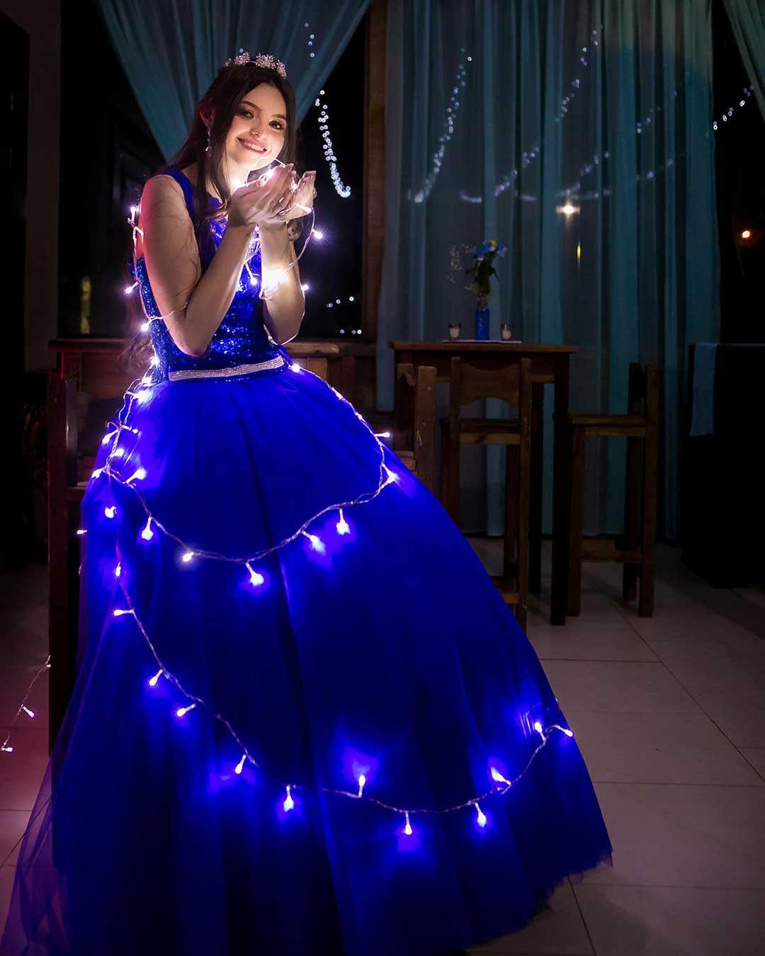 Festa de 15 anos com iluminação LED